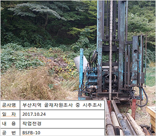 부산지역 골재자원조사